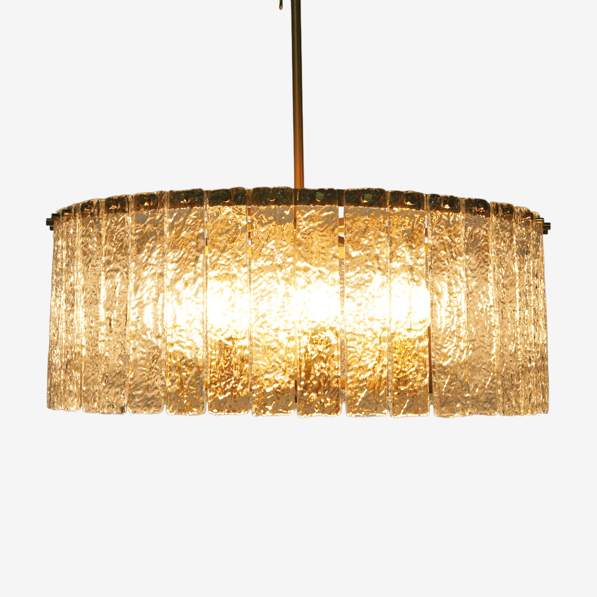 Luxury Mid-Century Ice Glass Chandelier