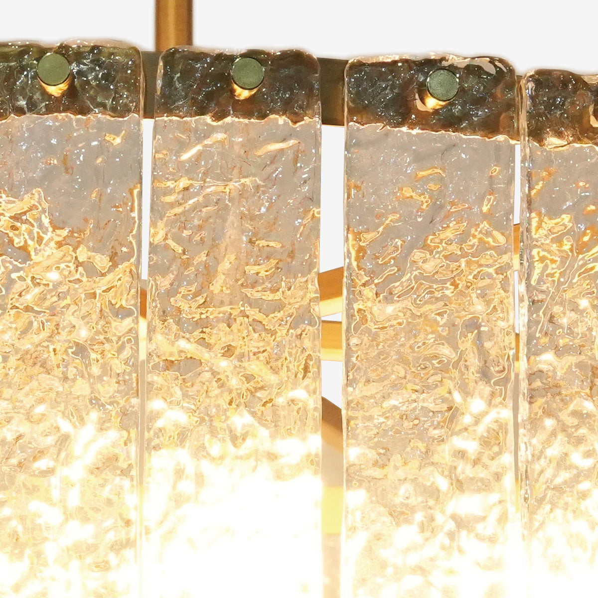 Luxury Mid-Century Ice Glass Chandelier