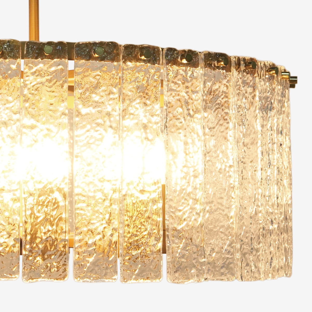 Luxury Mid-Century Ice Glass Chandelier